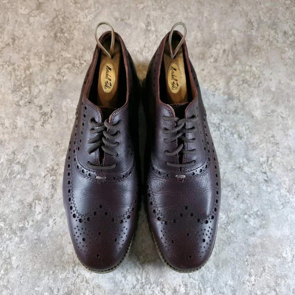 Cole Haan Zerogrand Wingtip Leather Dark‎ Cherry Mens 9 M Oxford Shoes C25004